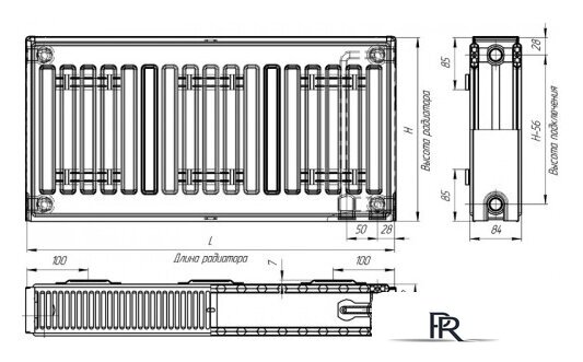 Стальной панельный радиатор Лидея ЛК 20-511 500x1100 - Изображение №2 — Интернет-магазин ПроЗаказ