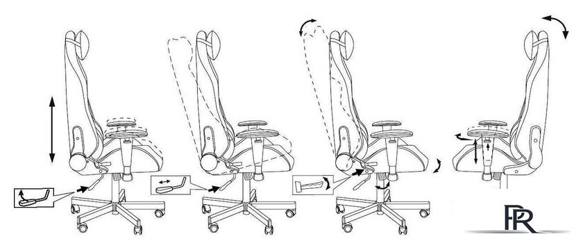 Игровое (геймерское) кресло Knight Neon (черный/серебристый) - Изображение №24 — Интернет-магазин ПроЗаказ