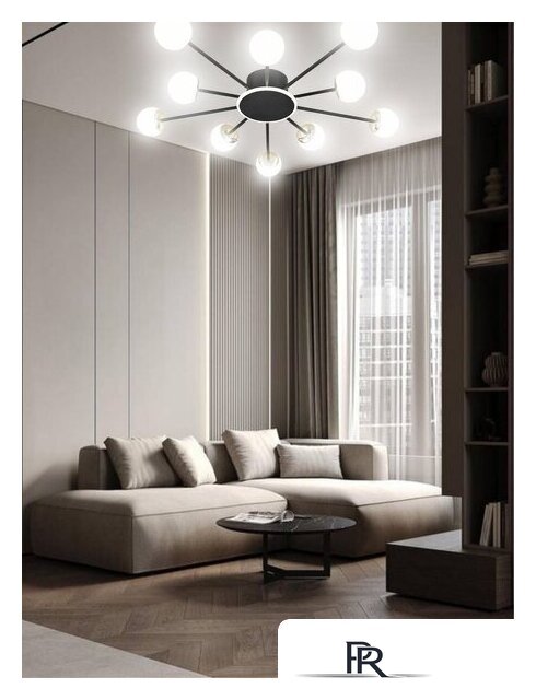 Припотолочная люстра Aitin Pro L73058/10C (черный/хром) - Изображение №5 — Интернет-магазин ПроЗаказ