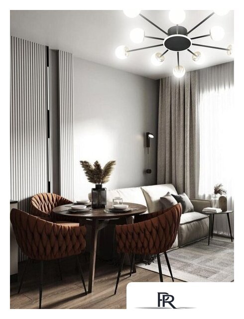 Припотолочная люстра Aitin Pro L73058/10C (черный/хром) - Изображение №3 — Интернет-магазин ПроЗаказ