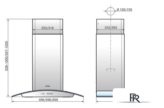 Кухонная вытяжка Elikor Аметист 60П-430-К3Д (черный/тонированное стекло) (940694) - Изображение №2 — Интернет-магазин ПроЗаказ