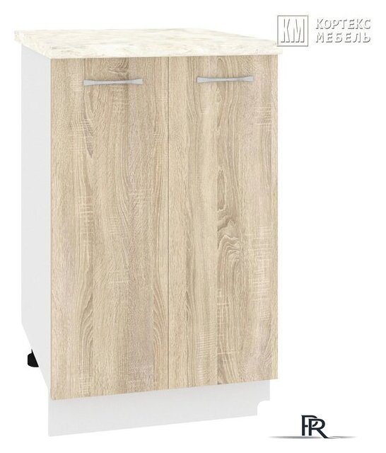 Шкаф напольный Кортекс-мебель Корнелия Лира НШ50р (дуб сонома/королевский опал) - Изображение №1 — Интернет-магазин ПроЗаказ