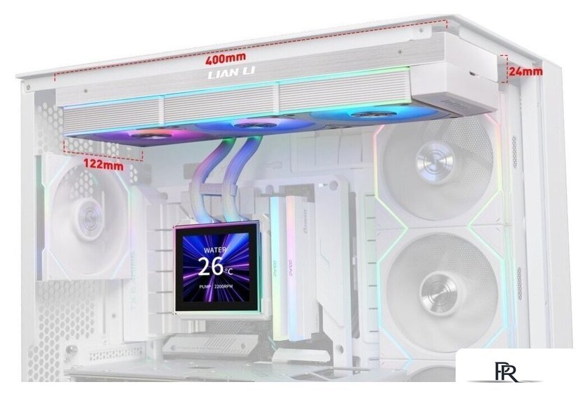 Система жидкостного охлаждения для процессора Lian Li HydroShift II LCD-S 360CL G89.GHS2LCDS36CW.R0 - Изображение №7 — Интернет-магазин ПроЗаказ