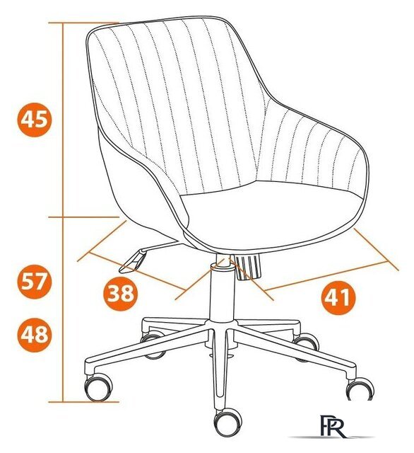 Офисное кресло TetChair Dublin хром/вельвет (графит) - Изображение №22 — Интернет-магазин ПроЗаказ
