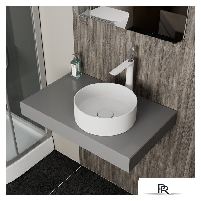 Умывальник D&K Matrix DT1391508 (белый матовый) - Изображение №2 — Интернет-магазин ПроЗаказ