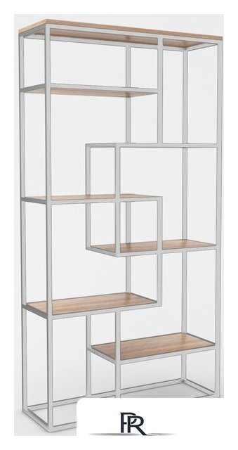Стеллаж Hype Mebel Зиг-Заг-2 120x200 (белый/дуб галифакс натуральный) - Изображение №1 — Интернет-магазин ПроЗаказ