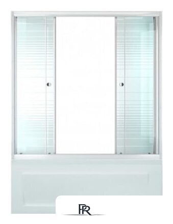 Стеклянная шторка для ванны Triton Аква Полосы 150 - Изображение №1 — Интернет-магазин ПроЗаказ