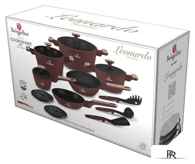Набор кастрюль Berlinger Haus Leonardo Nordic Collection BH-8306 - Изображение №12 — Интернет-магазин ПроЗаказ