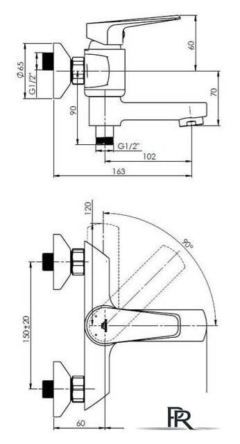 Смеситель Rubineta Deli-10/K (SW) D1PK08 - Изображение №3 — Интернет-магазин ПроЗаказ