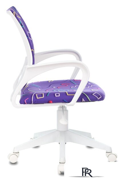 Компьютерное кресло Бюрократ Burokids 1W 1920838 (фиолетовый Sticks 08/пластик белый) - Изображение №3 — Интернет-магазин ПроЗаказ