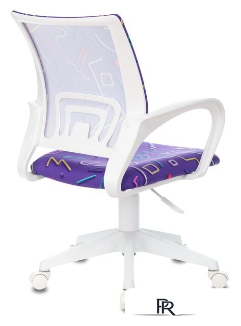 Компьютерное кресло Бюрократ Burokids 1W 1920838 (фиолетовый Sticks 08/пластик белый) - Изображение №4 — Интернет-магазин ПроЗаказ