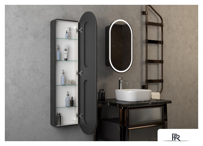  Континент Шкаф с зеркалом Elmage Black Led 45x80 - Изображение №28 — Интернет-магазин ПроЗаказ