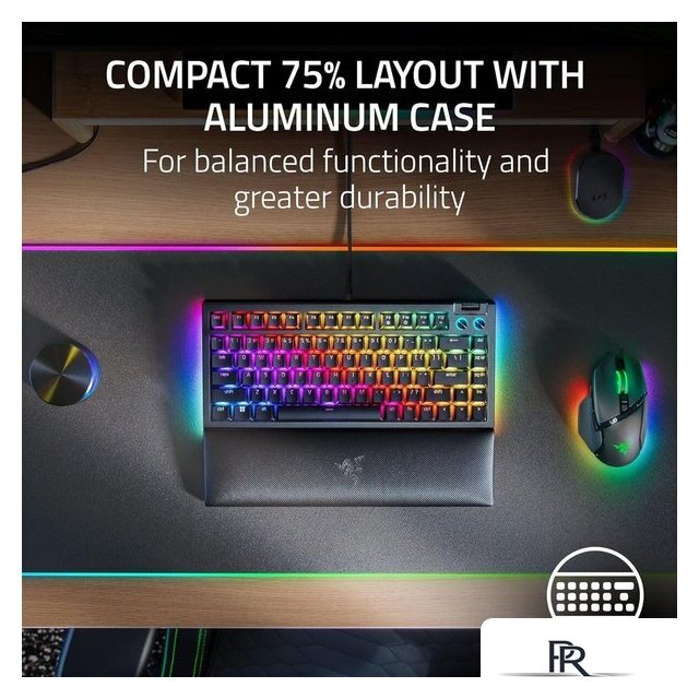 Клавиатура Razer BlackWidow V4 75% (черный, нет кириллицы) - Изображение №3 — Интернет-магазин ПроЗаказ