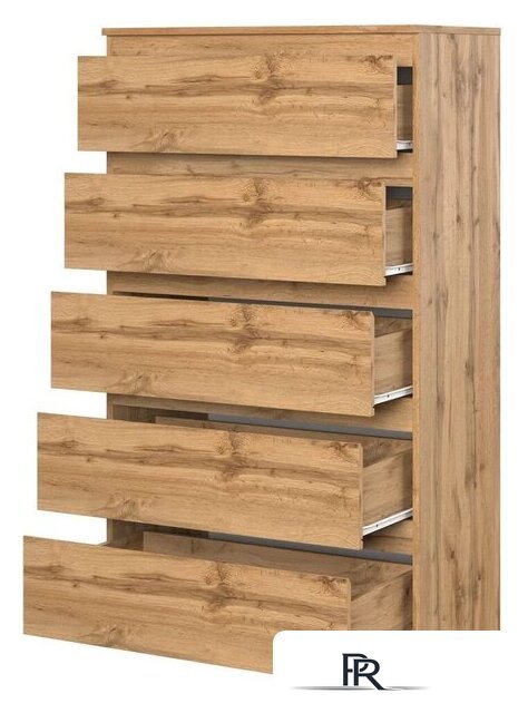 Комод НК-Мебель Stern Т-8 5-я 72676287 (16 мм, дуб вотан) - Изображение №2 — Интернет-магазин ПроЗаказ