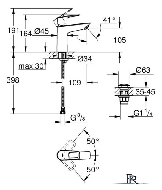Смеситель Grohe Bauloop 23886001 - Изображение №5 — Интернет-магазин ПроЗаказ