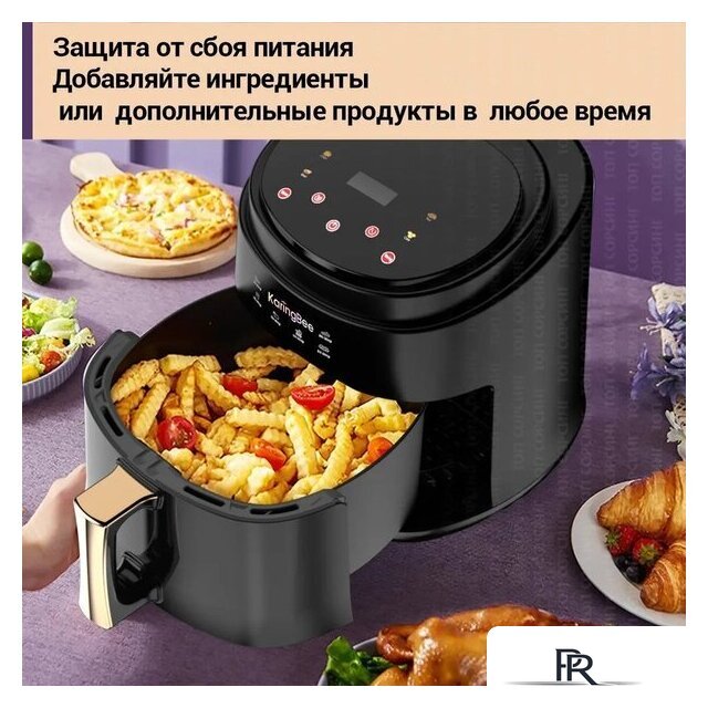 Аэрогриль (аэрофритюрница) KaringBee JD689 (черный) - Изображение №9 — Интернет-магазин ПроЗаказ