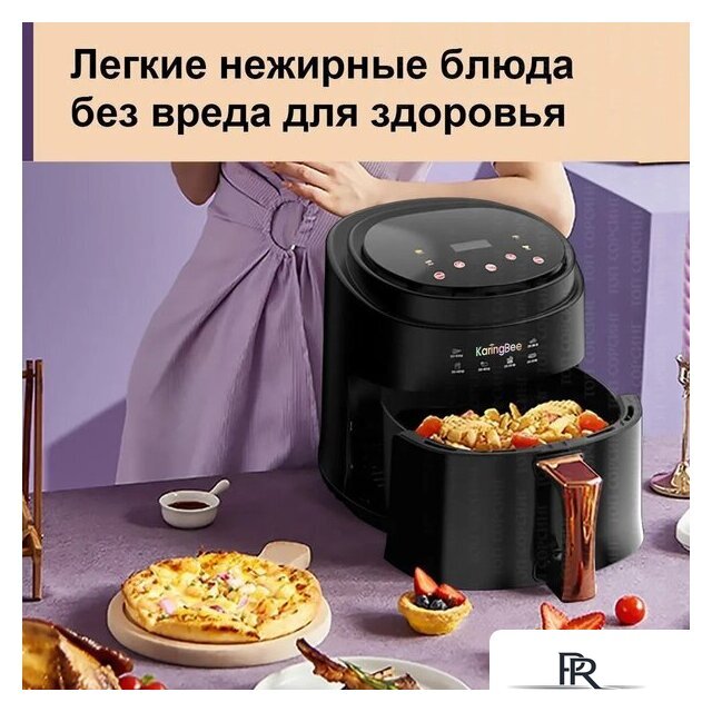Аэрогриль (аэрофритюрница) KaringBee JD689 (черный) - Изображение №4 — Интернет-магазин ПроЗаказ