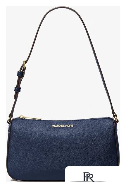 Женская сумка Michael Kors Jet Set Medium Saffiano Leather Pochette (Navy) - Изображение №2 — Интернет-магазин ПроЗаказ