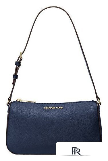 Женская сумка Michael Kors Jet Set Medium Saffiano Leather Pochette (Navy) - Изображение №1 — Интернет-магазин ПроЗаказ