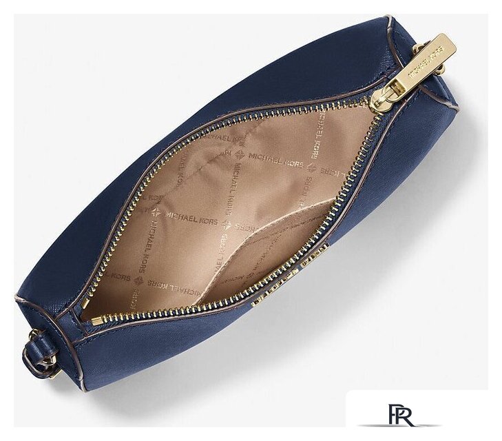 Женская сумка Michael Kors Jet Set Medium Saffiano Leather Pochette (Navy) - Изображение №3 — Интернет-магазин ПроЗаказ