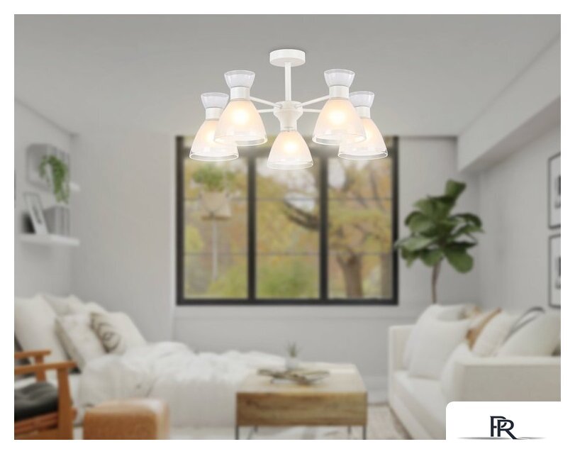 Припотолочная люстра Ambrella light TR3179/5 WH (белый) - Изображение №6 — Интернет-магазин ПроЗаказ