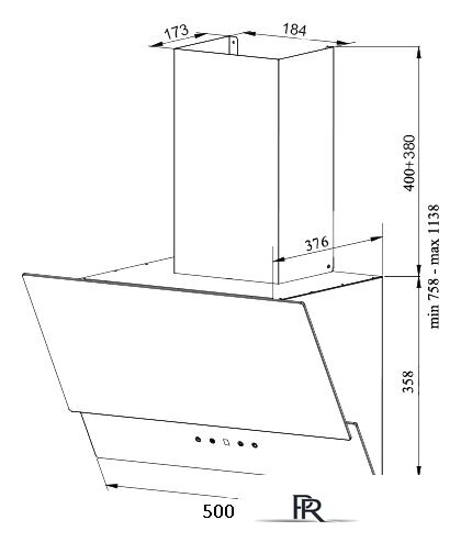 Кухонная вытяжка Grand Gloucester 50 (белый) - Изображение №6 — Интернет-магазин ПроЗаказ