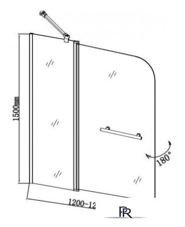 Стеклянная шторка для ванны Aquanet SG-1200 150x120 (прозрачное стекло) - Изображение №2 — Интернет-магазин ПроЗаказ
