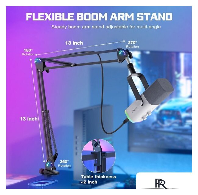 Проводной микрофон FIFINE AM8T (белый) - Изображение №5 — Интернет-магазин ПроЗаказ