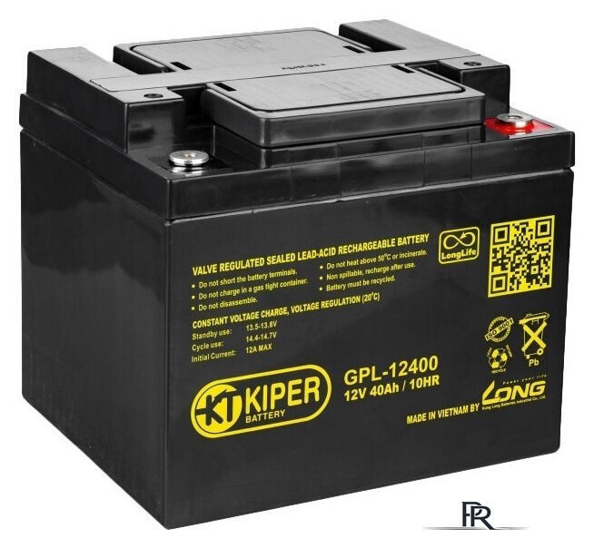 Аккумулятор для ИБП Kiper GPL-12400 (12В/40 А·ч) - Изображение №1 — Интернет-магазин ПроЗаказ