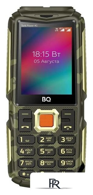 Кнопочный телефон BQ BQ-2410L Tank Power 4G (золотистый камуфляж) - Изображение №2 — Интернет-магазин ПроЗаказ