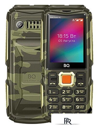 Кнопочный телефон BQ BQ-2410L Tank Power 4G (золотистый камуфляж) - Изображение №1 — Интернет-магазин ПроЗаказ