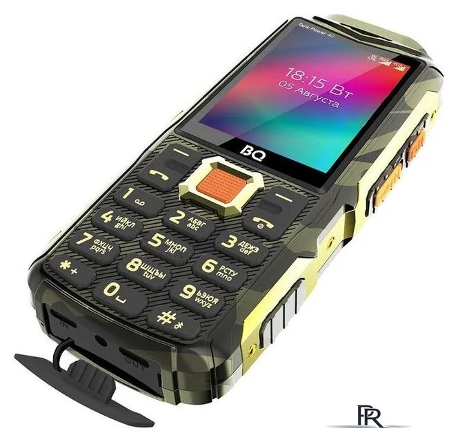 Кнопочный телефон BQ BQ-2410L Tank Power 4G (золотистый камуфляж) - Изображение №3 — Интернет-магазин ПроЗаказ