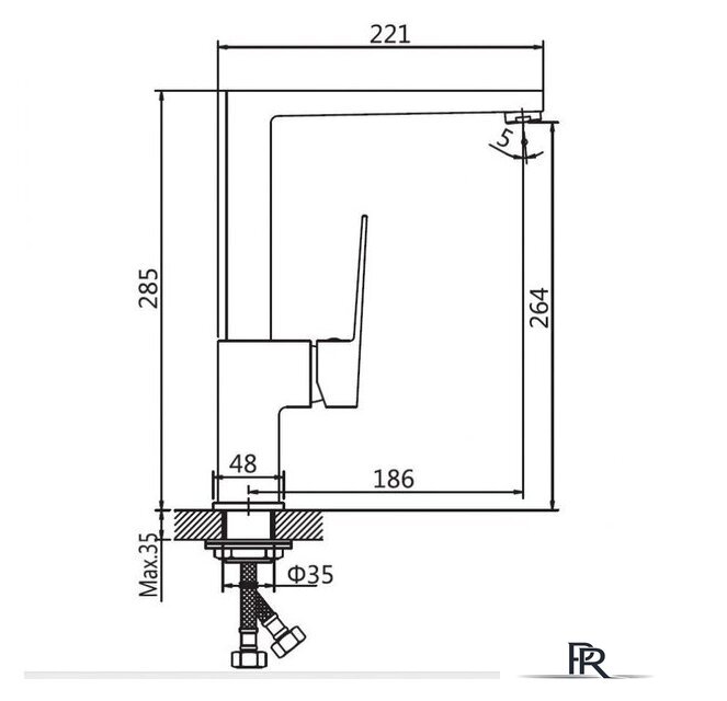 Смеситель AV Engineering AVWMT4-A923-618 - Изображение №2 — Интернет-магазин ПроЗаказ