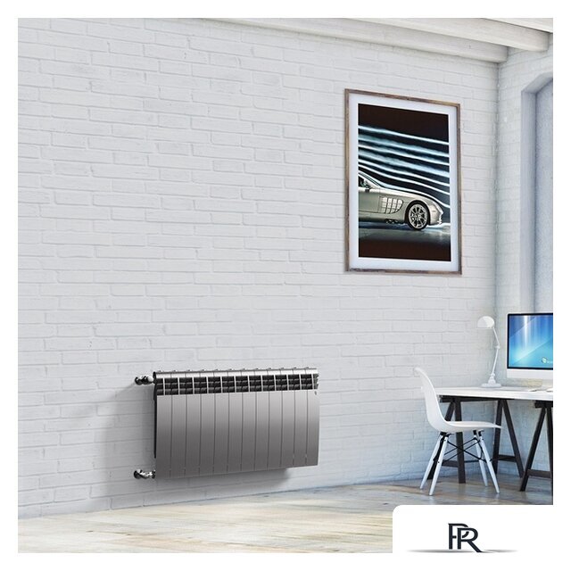 Биметаллический радиатор Royal Thermo BiLiner 500 Silver Satin (6 секций) - Изображение №2 — Интернет-магазин ПроЗаказ