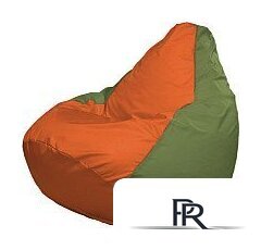 Кресло-мешок Flagman Груша Мега XXXL Г3.1-216 (оранжевый/оливковый) - Изображение №1 — Интернет-магазин ПроЗаказ