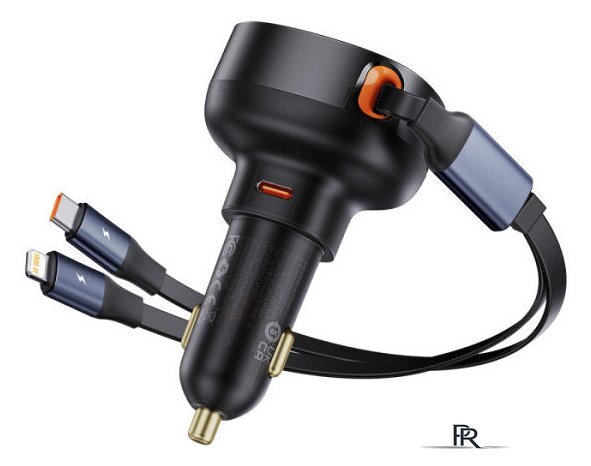 Автомобильное зарядное Baseus Enjoyment Pro 2-in-1 Car Charger C+L 60W C00057802111-00 - Изображение №1 — Интернет-магазин ПроЗаказ