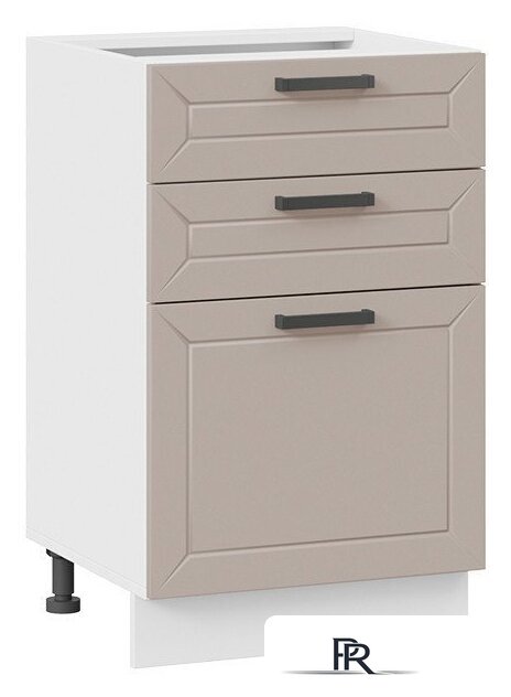 Шкаф напольный Трия Лорас 1Н5Я3 (белый/холст латте) - Изображение №1 — Интернет-магазин ПроЗаказ