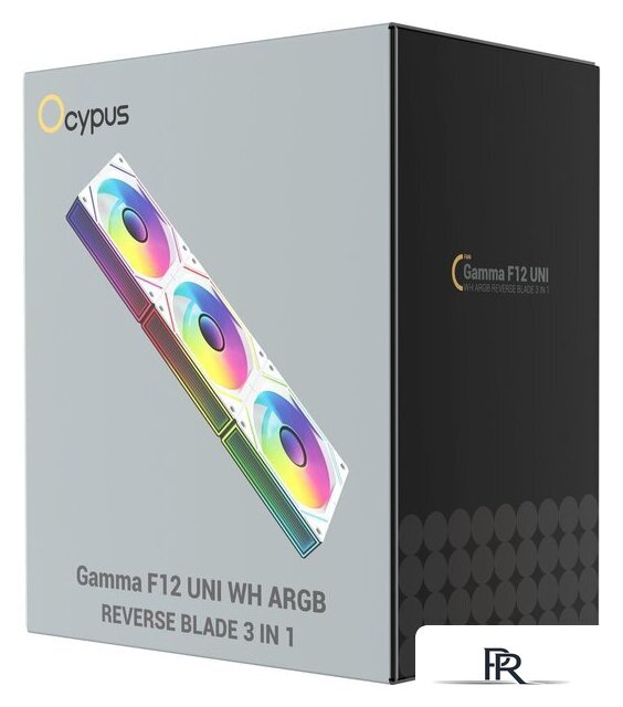 Комплект вентиляторов для корпуса Ocypus Gamma F12 Uni WH ARGB Reverse Blade 3IN1 - Изображение №7 — Интернет-магазин ПроЗаказ