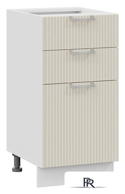 Шкаф напольный Трия Кимберли 1Н4Я3 (белый/крем) - Изображение №1 — Интернет-магазин ПроЗаказ