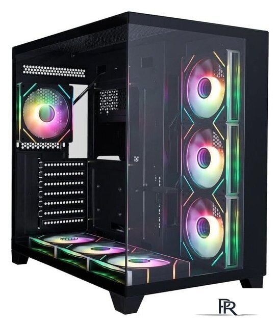 Корпус 1stPlayer MEGAVIEW MV8-TP ARGB MV8-TP-BK-6FC7R-1FC7-HUB2 (черный) - Изображение №3 — Интернет-магазин ПроЗаказ