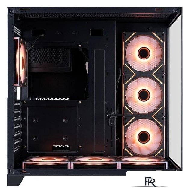 Корпус 1stPlayer MEGAVIEW MV8-TP ARGB MV8-TP-BK-6FC7R-1FC7-HUB2 (черный) - Изображение №6 — Интернет-магазин ПроЗаказ