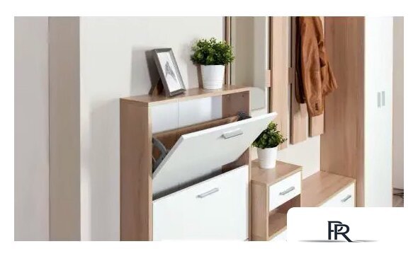 Стенка Империал Интер в прихожую (дуб сонома/белый) - Изображение №9 — Интернет-магазин ПроЗаказ