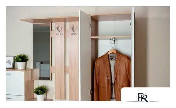 Стенка Империал Интер в прихожую (дуб сонома/белый) - Изображение №6 — Интернет-магазин ПроЗаказ