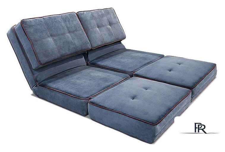 Кресло-кровать Лама-мебель Раскладное Марио (Bahama Denim/Bahama Grey) - Изображение №8 — Интернет-магазин ПроЗаказ