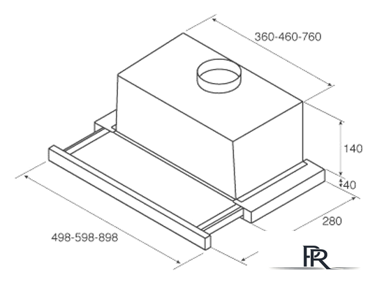 Кухонная вытяжка Jetair Aurora LX/GRX/F/60 PRF0045665C - Изображение №3 — Интернет-магазин ПроЗаказ
