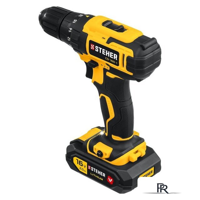 Дрель-шуруповерт Steher CD-160-1 (с 1-им АКБ, кейс) - Изображение №3 — Интернет-магазин ПроЗаказ