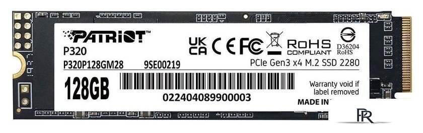 SSD Patriot P320 128GB P320P128GM28 - Изображение №1 — Интернет-магазин ПроЗаказ