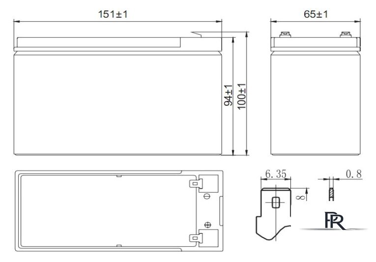 Аккумулятор для ИБП Delta HR 12-28W (12В/7 А·ч) - Изображение №2 — Интернет-магазин ПроЗаказ