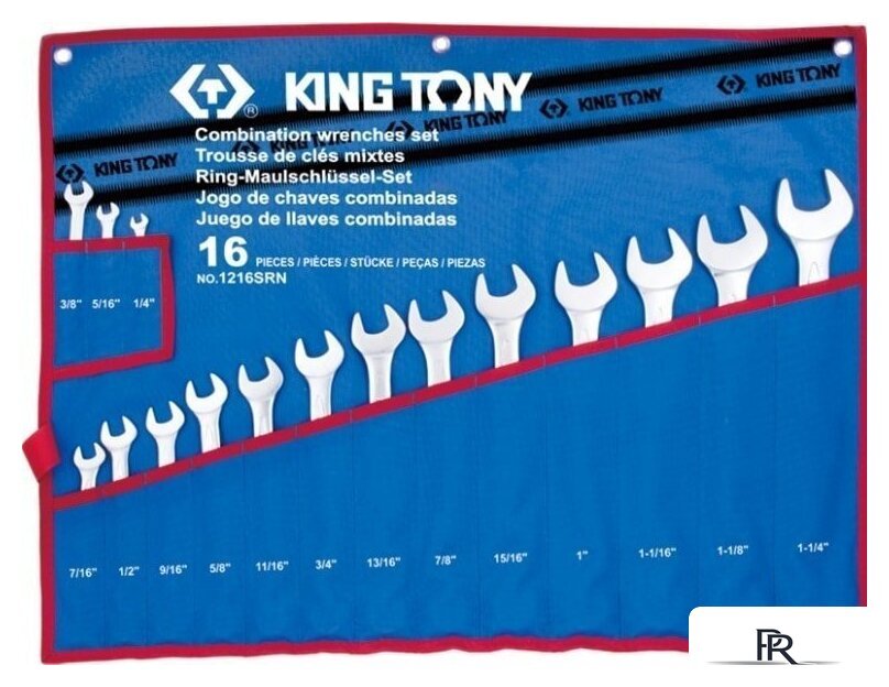 Набор ключей King Tony 1216SRN (16 предметов) - Изображение №1 — Интернет-магазин ПроЗаказ