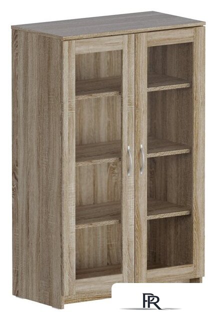 Тумба Mio Tesoro Сириус 2 двери со стеклом 78x123 2.02.03.390.3 (дуб сонома) - Изображение №1 — Интернет-магазин ПроЗаказ